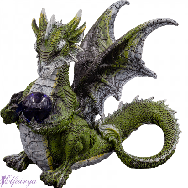 Wahrsager-Drache mit blauer Kugel